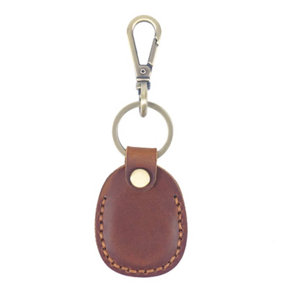 Leather Airtag Holder Keychain