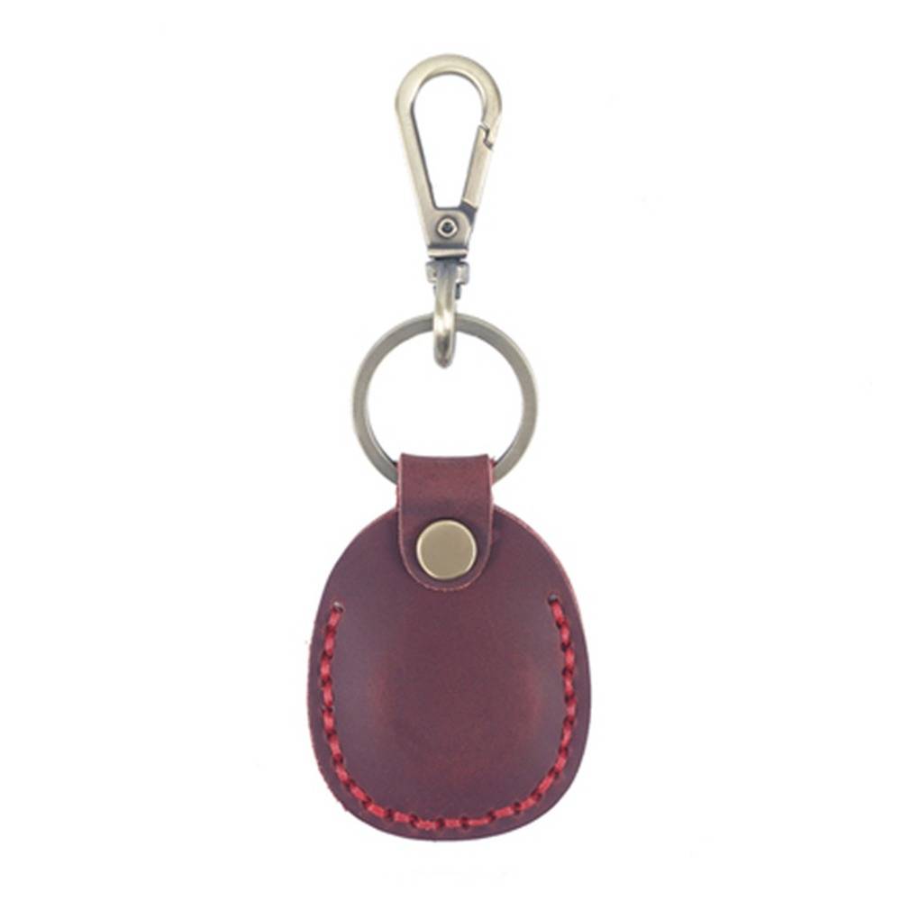 Leather Airtag Holder Keychain