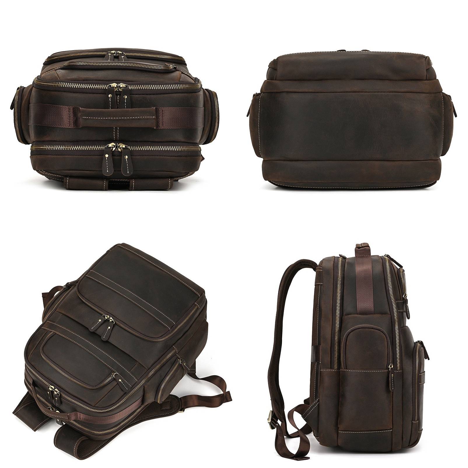 Leather Travel Backpack