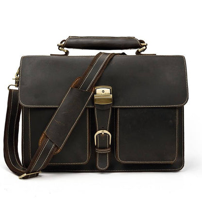 Leather briefcase for men 