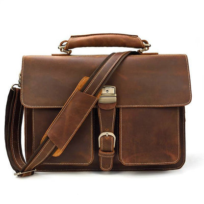 Leather briefcase for men 