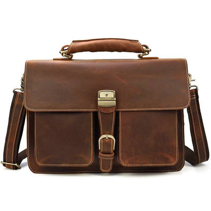 Leather briefcase for men 