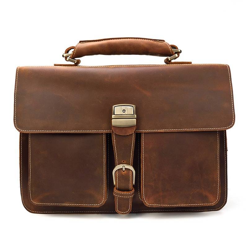 Leather briefcase for men 