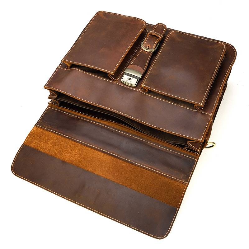 Leather briefcase for men 