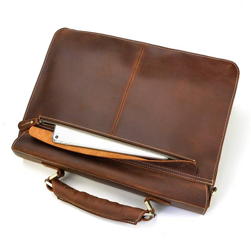 Leather briefcase for men 