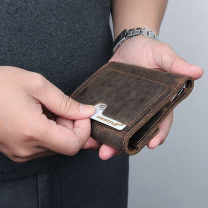 Men Bifold Leather Wallet