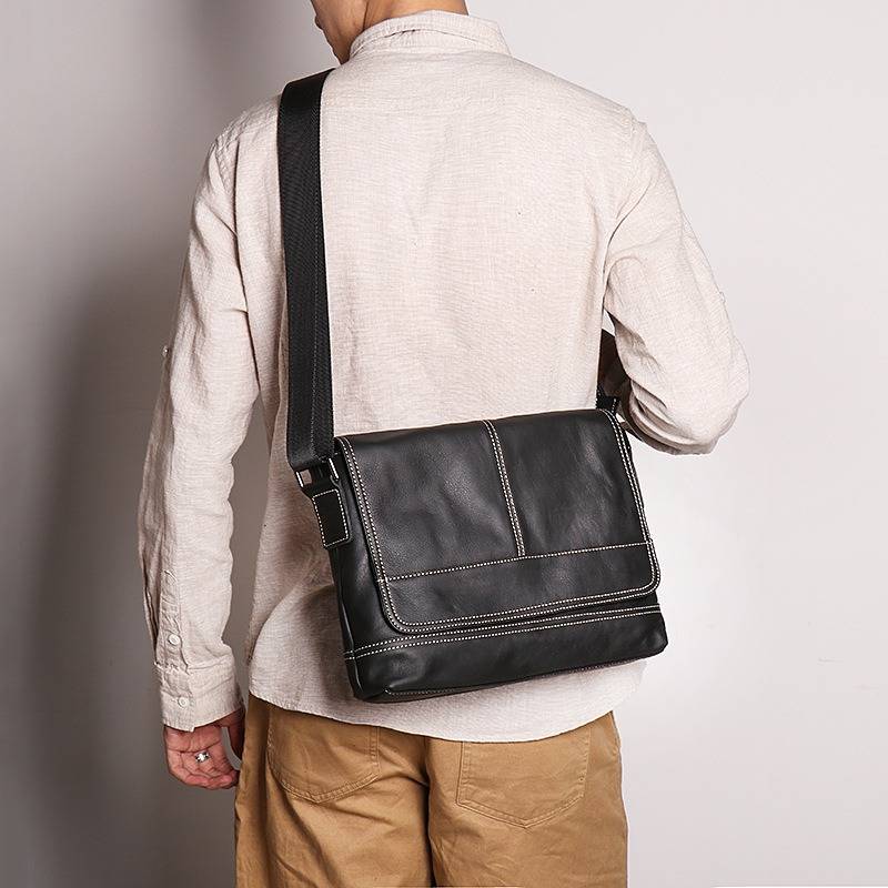 Men Leather Messenger Bag