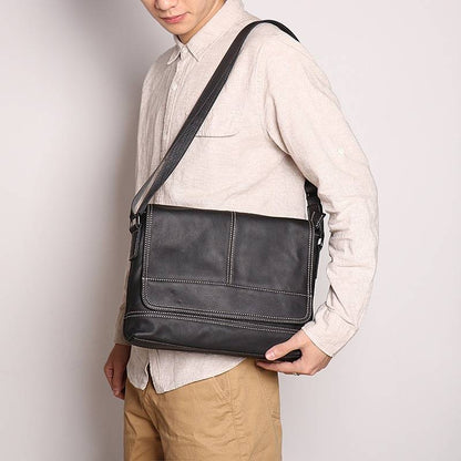 Men Leather Messenger Bag 