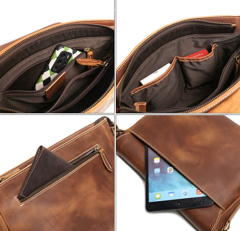 Mens Leather Messenger Bags 