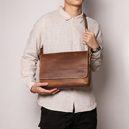 Mens Leather Messenger Bags 