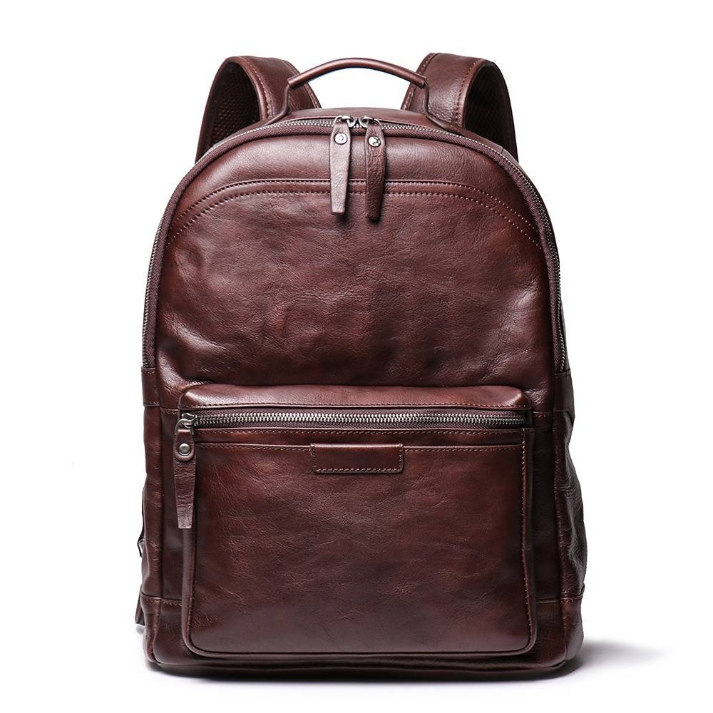 Mens leather backpack