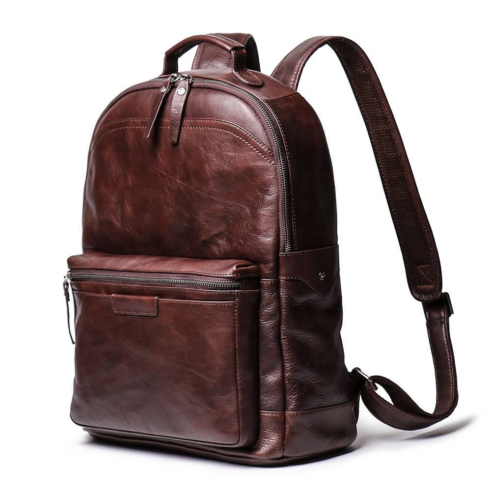 Mens leather backpack