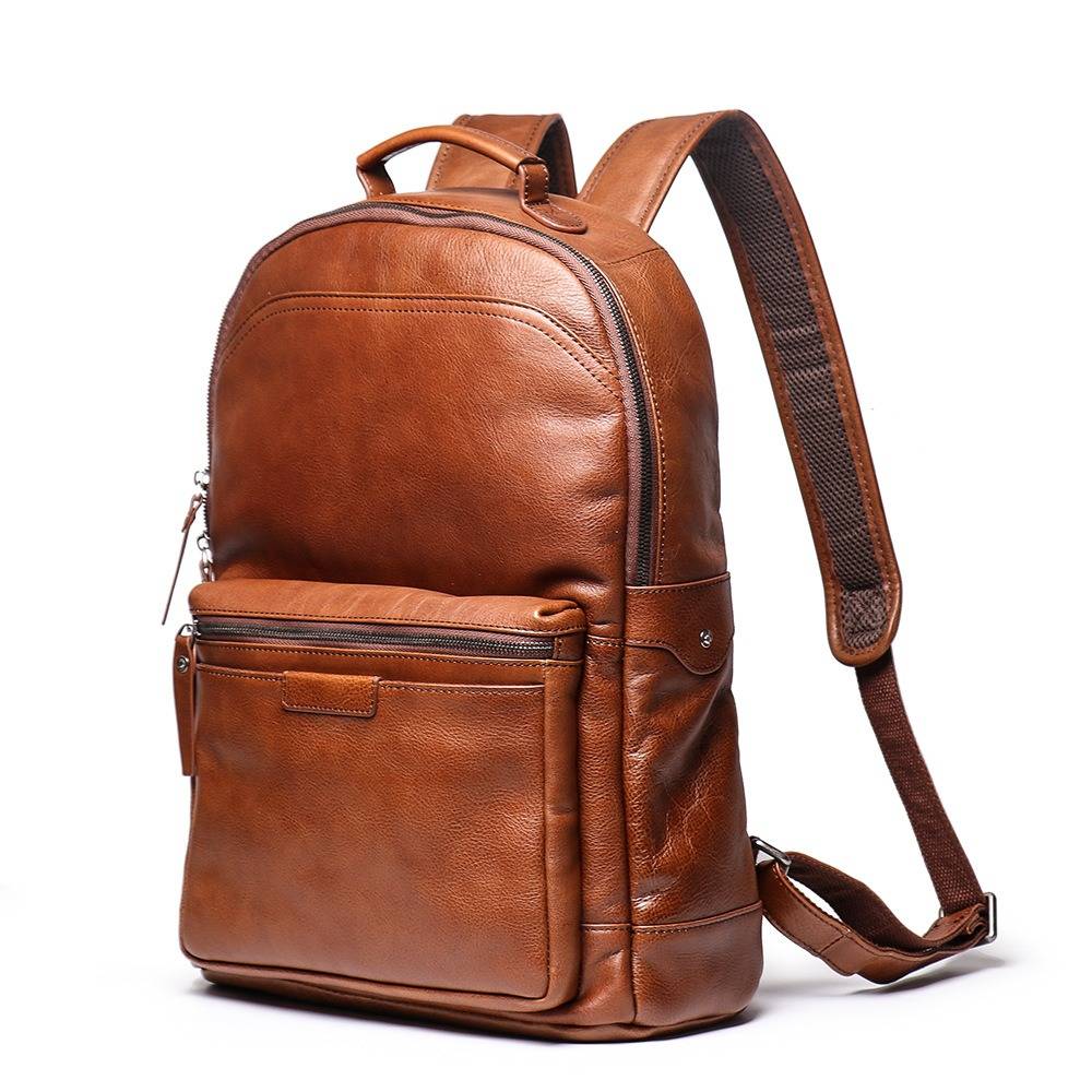 Mens leather backpack 