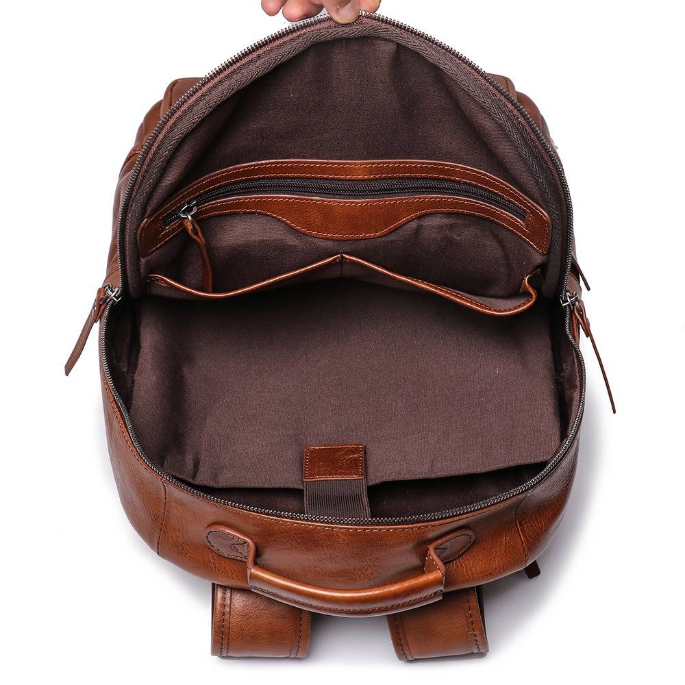 Mens leather backpack