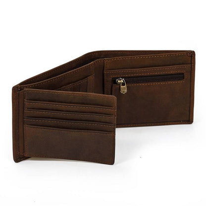 Mens leather trifold wallet 