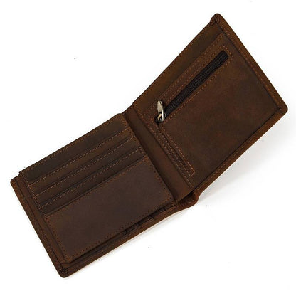 Mens leather trifold wallet 