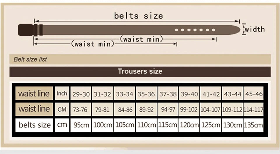 belt size