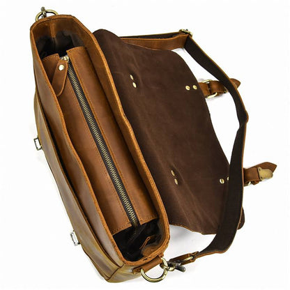 Vintage handgefertigte Leder Herren Aktentasche Messenger Bag