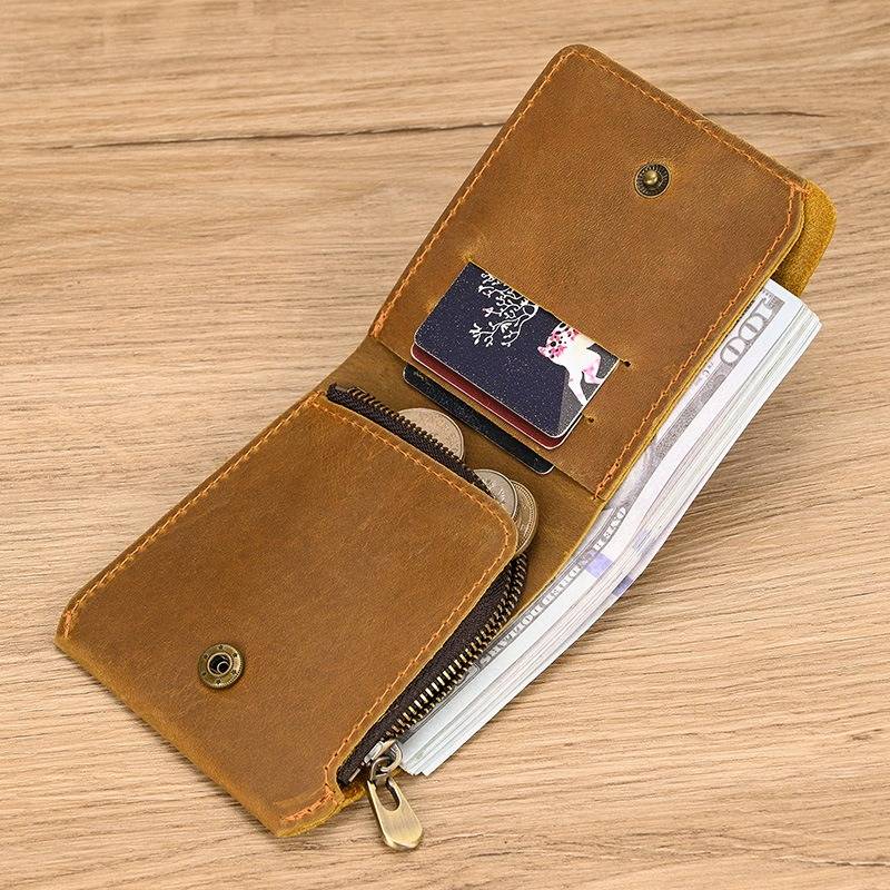 bifold leather wallet mens 