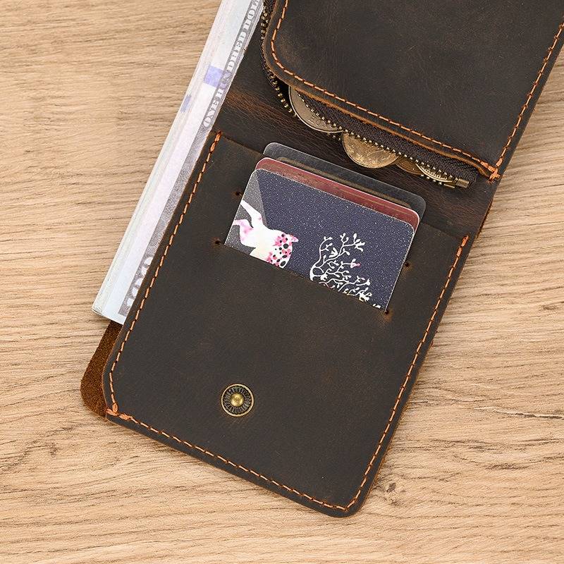 bifold leather wallet mens 