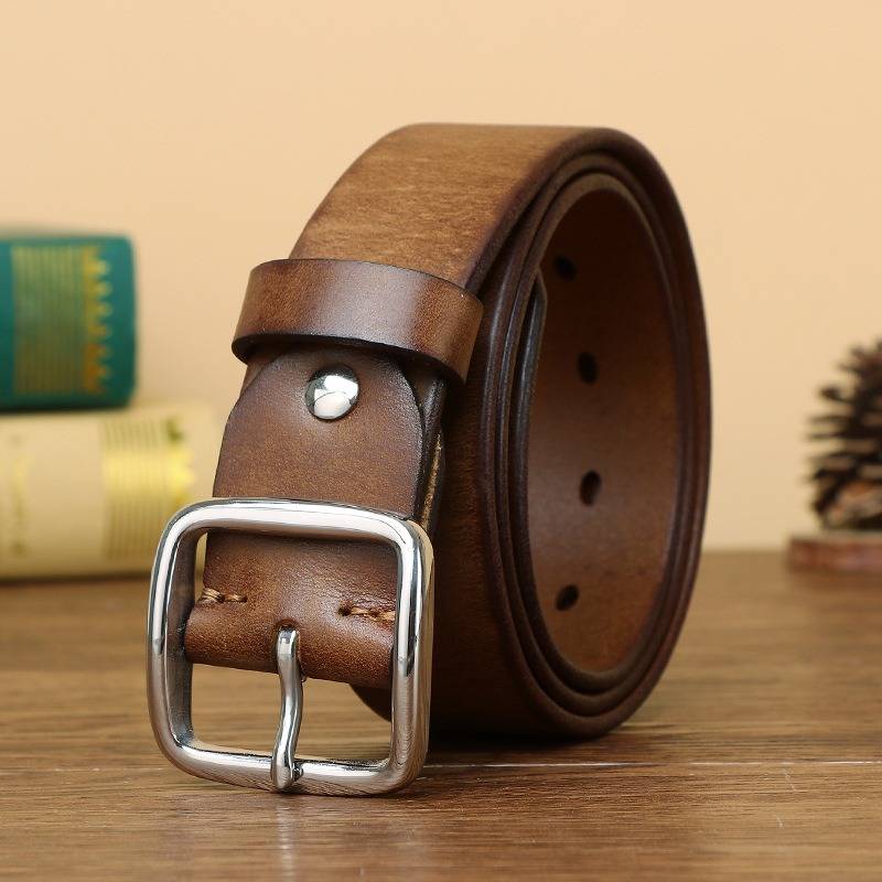 black leather belt