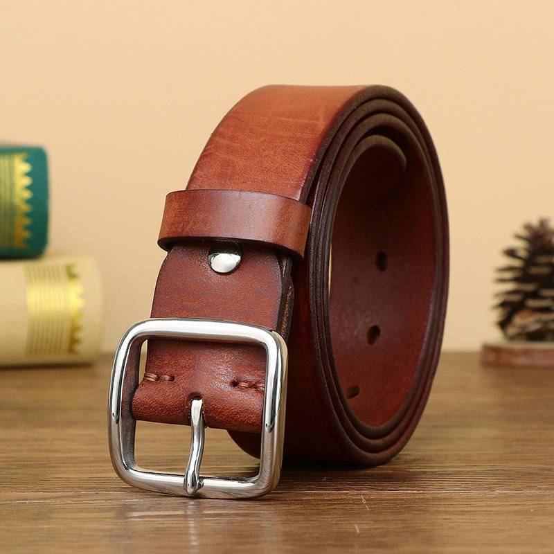 black leather belt