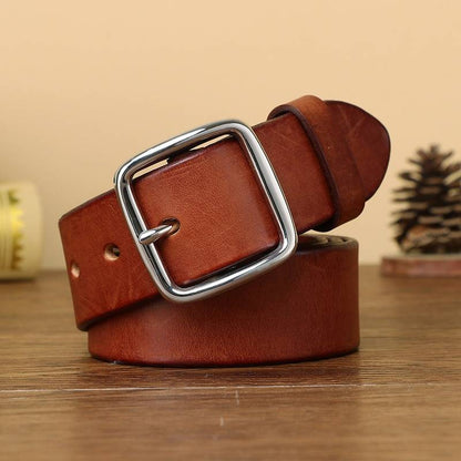 black leather belt