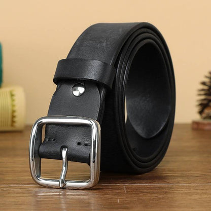 black leather belt