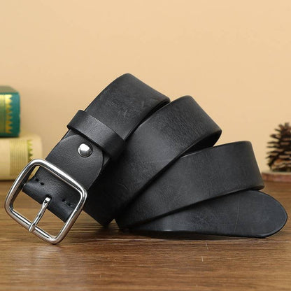 black leather belt