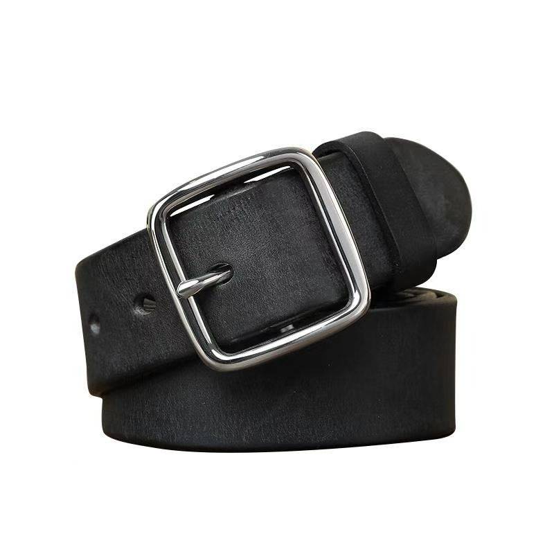 black leather belt