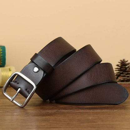 black leather belt