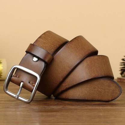 black leather belt