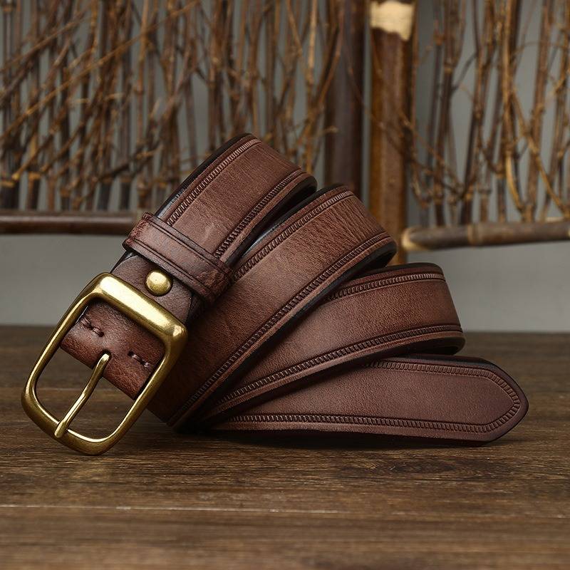 brown leather belt mens