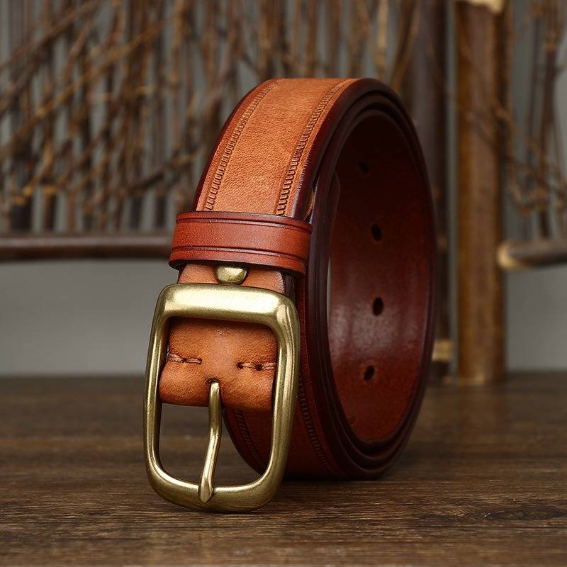 brown leather belt mens