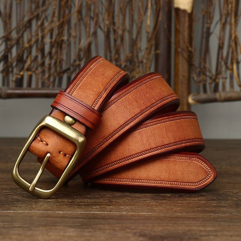 brown leather belt mens