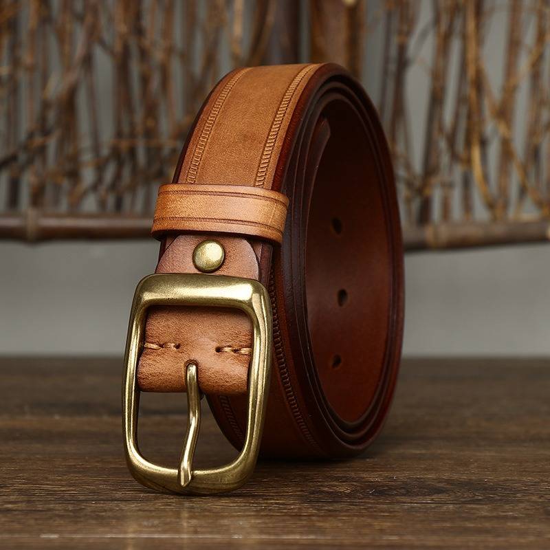 brown leather belt mens