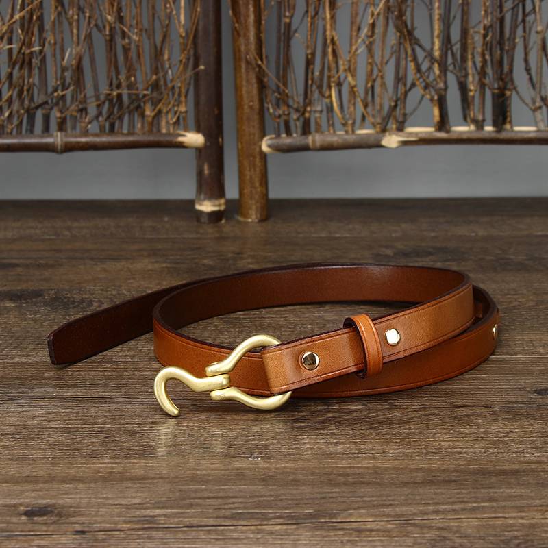 brown leather belt womens