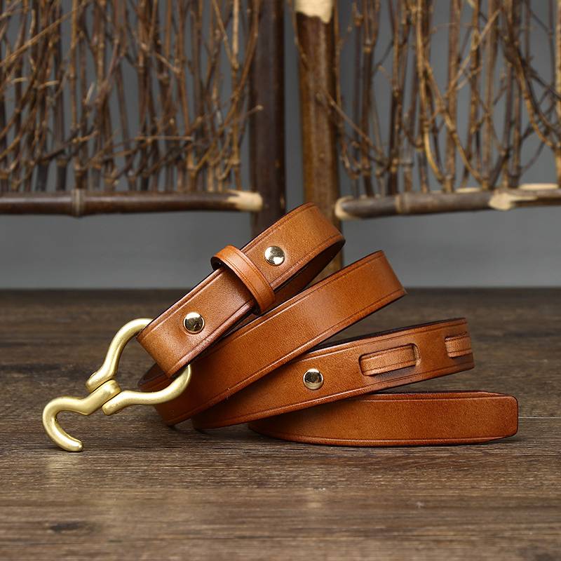 brown leather belt womens