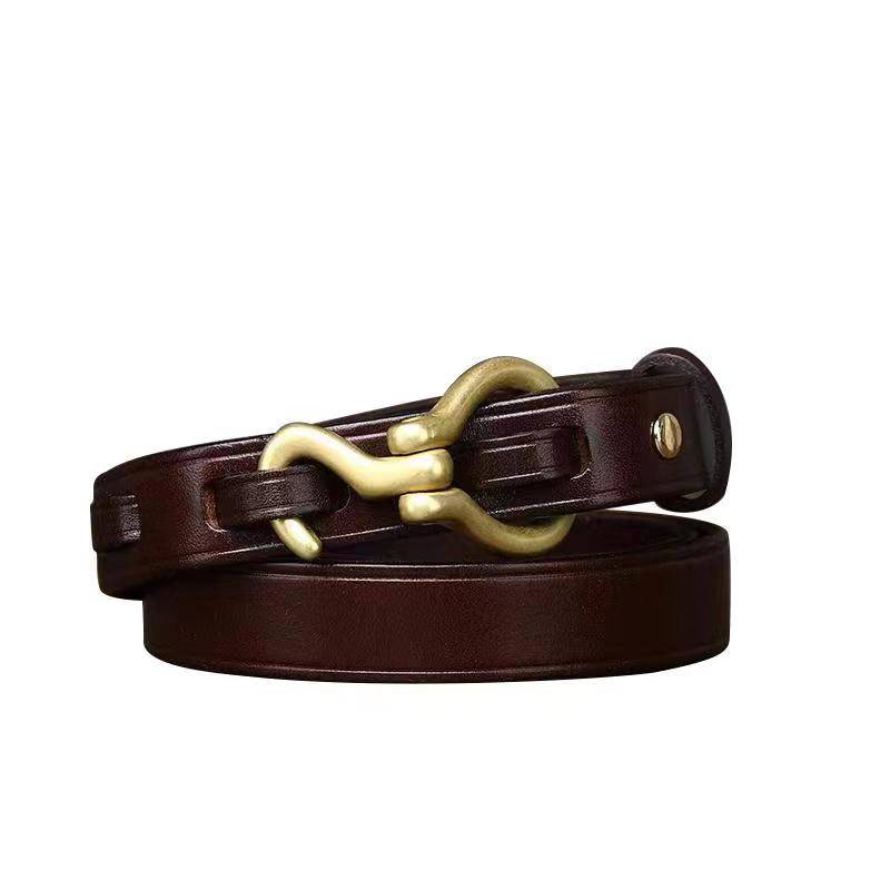 brown leather belt womens