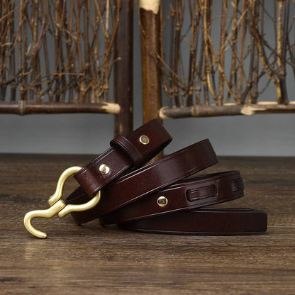 brown leather belt womens