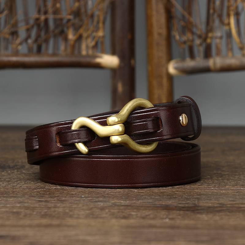 brown leather belt womens