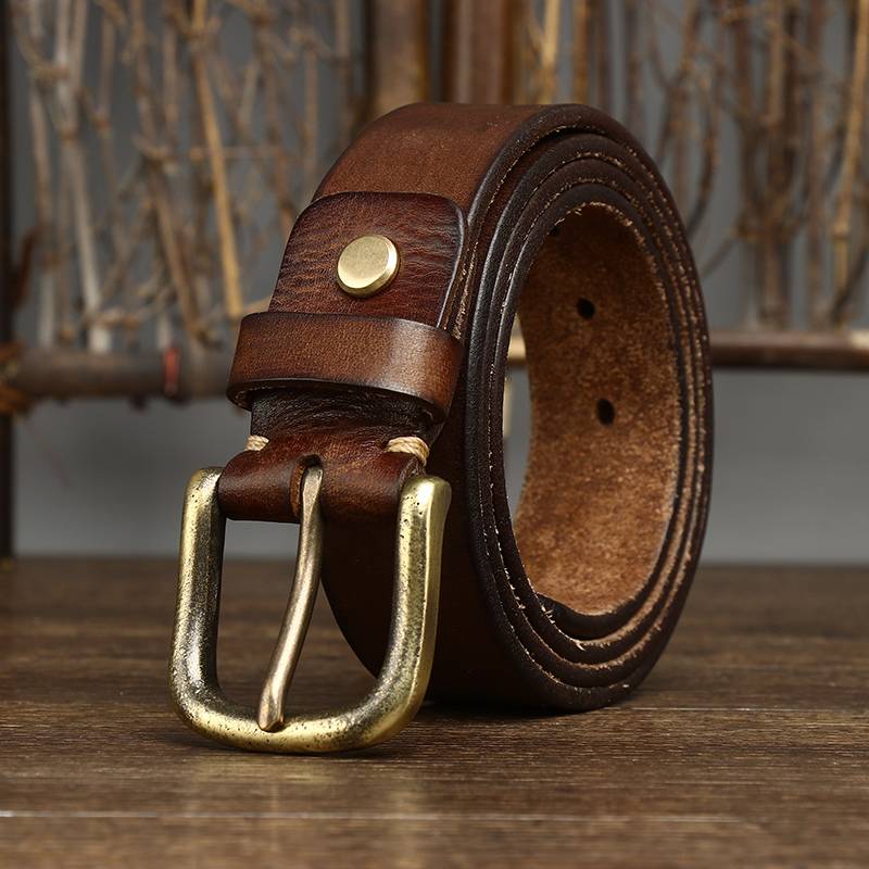 Ceinture de style rétro classique délavée pour hommes