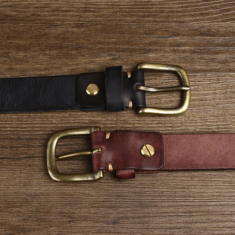 Ceinture de style rétro classique délavée pour hommes