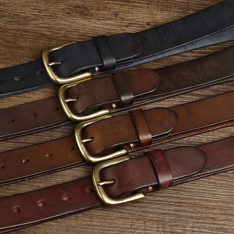 Ceinture de style rétro classique délavée pour hommes