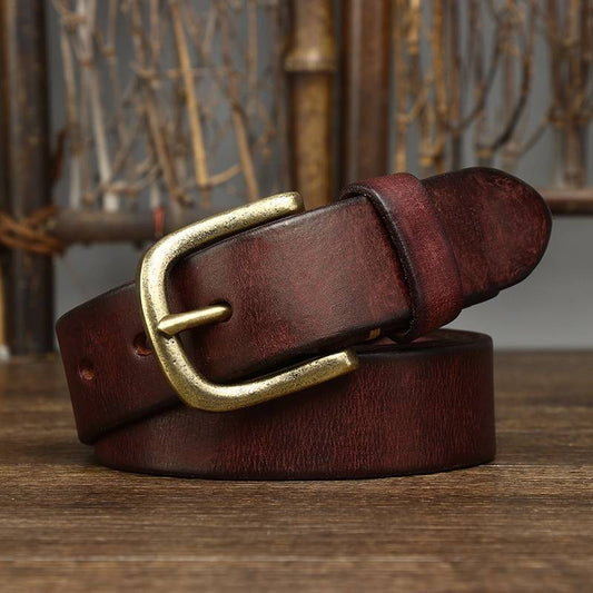 Ceinture de style rétro classique délavée pour hommes