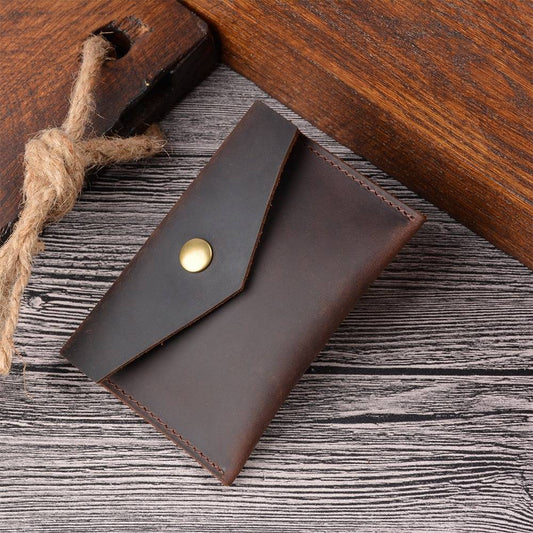 Leather Card Case Wallet Front Pocket Card Holder