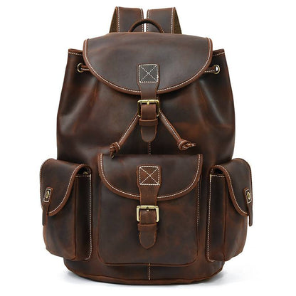 handmade leather backpack