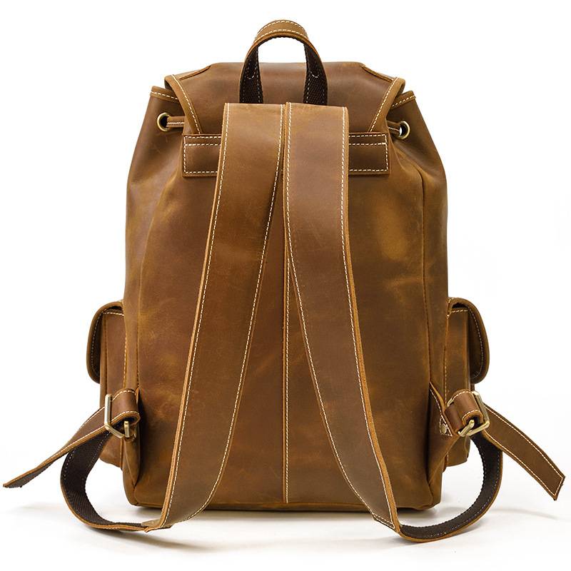 handmade leather backpack