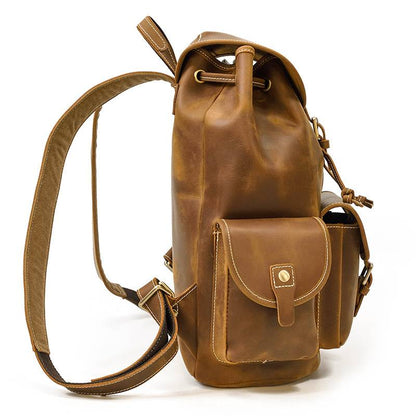 handmade leather backpack