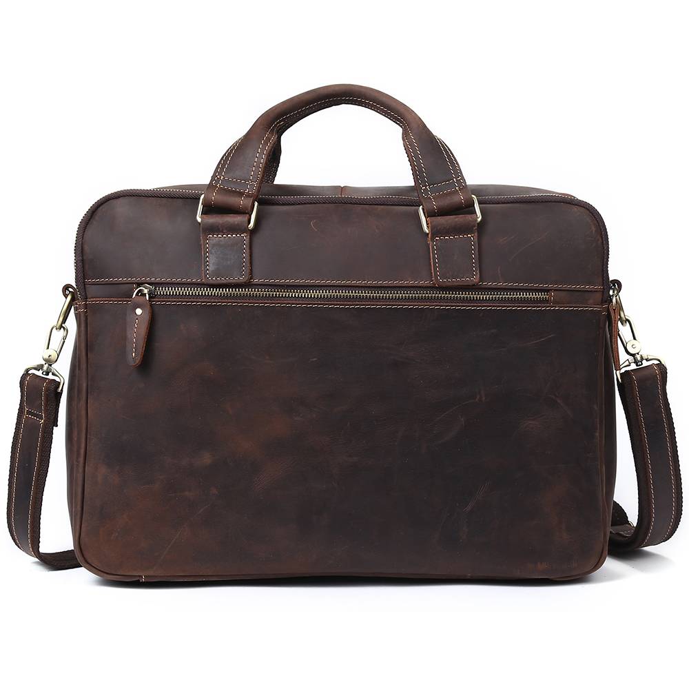 Vintage European Style Men's Leather Briefcase